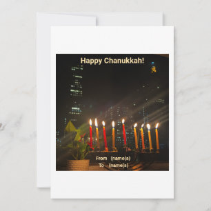 Hanukkah Card Menorah Feiertagskarte