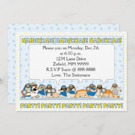 Hanukkah Card Party Einladung 7" x 5" Personalisie