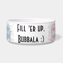 Hanukkah Cat Pet Bowl "Fill er' up, Bubbala"