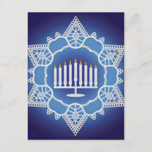Hanukkah Celebration - Elegantes Design Postkarte