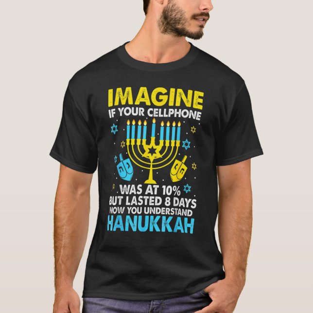 Hanukkah Cellphone Chanukkah T-Shirt (Vorderseite)