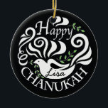 Hanukkah Chanukah Blackboard Dove Circle Ornament<br><div class="desc">Hanukka "Chanukah Blackboard Dove" Circle Ornament. (2 Seiten) Personalisieren Sie, indem Sie Text auf der Vorder- und Rückseite des Ornaments löschen. Dann geben Sie Ihre eigenen Schriftart mit der gewünschten Farbe, Größe und Stil ein. Danke, dass ihr angehalten und vorbeigekommen seid! Viel geschätzt! Happy Chanukah/Hanukkah! Halte einmalige Familien-Erinnerungen auf diesem...</div>
