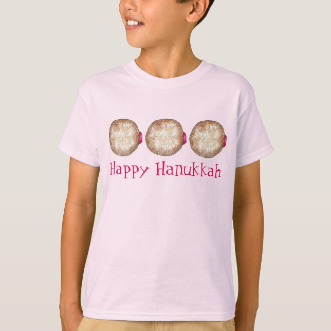 Hanukkah Chanukah Juwish Holidays Jelly Doughnut T-Shirt (Vorderseite)