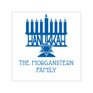 Hanukkah Chanukah Lit Menorah #2 Permastempel