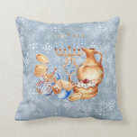 Hanukkah Chanukah Menorah Watercolor Blue Snow Kissen<br><div class="desc">Dieses Design wurde durch digitale Kunst erstellt und kann personalisiert werden, indem Sie auf den Knopf Anpassen klicken und die Farbe ändern, einen Namen, Initialen oder Ihre Lieblingssprache hinzufügen. Kontaktieren Sie mich unter colorflowcreations@gmail.com , wenn Sie dieses Design für ein anderes Produkt haben möchten. Kaufen Sie meine originale abstrakte Acrylmalerei...</div>