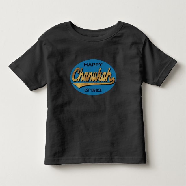 Hanukkah "Chanukah Retro Est 139BCE" Kleinkind-Shi Kleinkind T-shirt (Vorderseite)
