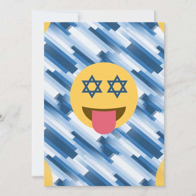 hanukkah chanukkah emoji feiertagskarte (Vorderseite)