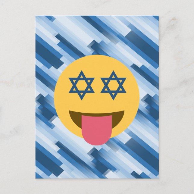 hanukkah chanukkah emoji feiertagspostkarte (Vorderseite)
