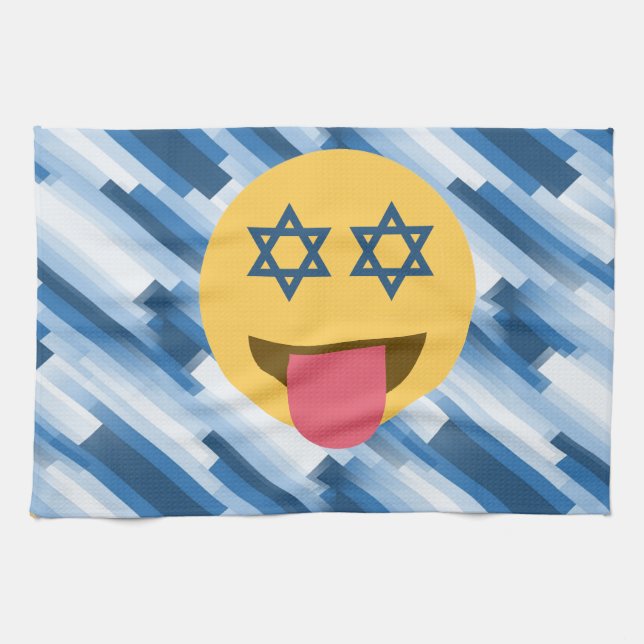hanukkah chanukkah emoji geschirrtuch (Horizontal)