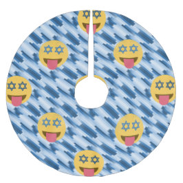 hanukkah chanukkah emoji Weihnachtsbaum xmas Polyester Weihnachtsbaumdecke