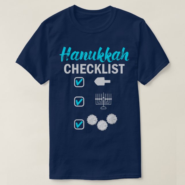 Hanukkah Checklist  T-Shirt (Design vorne)