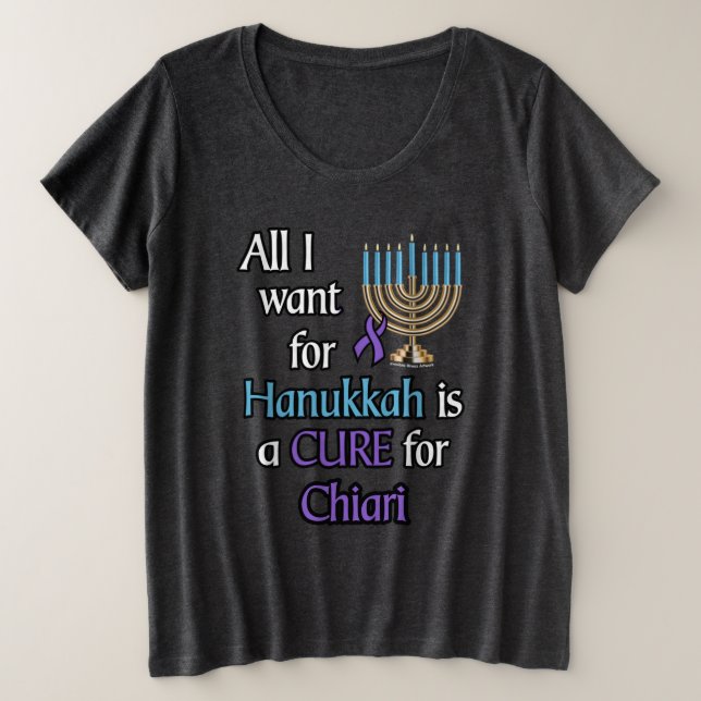 Hanukkah...Chiari Große Größe T-Shirt (Design vorne)