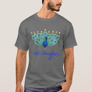 Hanukkah Christmas Peacock Menorah Chanukah jüdis T-Shirt