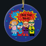 Hanukkah Circle Ornament<br><div class="desc">Hanukkah Circle Ornament (beidseitig). Persönlich gestalten,  indem Sie Ihren bevorzugten Schriftart Stil,  Größe,  Farbe und Wortlaut wählen!</div>