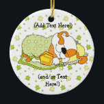 Hanukkah Circle Ornament<br><div class="desc">Hanukkah Circle Ornament (beidseitig). Persönlich gestalten, indem Sie Ihren bevorzugten Schriftart Stil, Größe, Farbe und Wortlaut wählen!</div>