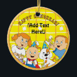 Hanukkah Circle Ornament<br><div class="desc">Hanukkah Circle Ornament. Personalisieren Sie Ihre Schriftart mit Stil,  Größe,  Farbe und Text.</div>