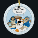 Hanukkah Circle Ornament<br><div class="desc">Hanukkah Circle Ornament (beidseitig). Persönlich gestalten, indem Sie Ihren bevorzugten Schriftart Stil, Größe, Farbe und Wortlaut wählen!</div>
