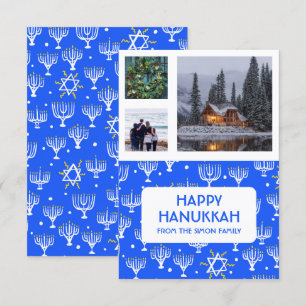 HANUKKAH CUSTOM 3 FOTOS Menorah Star Holiday
