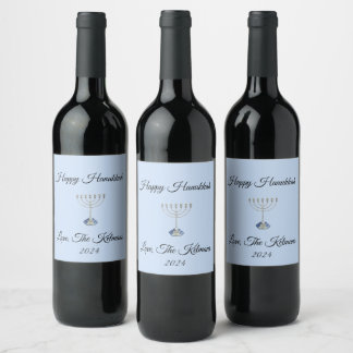 Hanukkah Custom Wine Flasche Labels Weinetikett