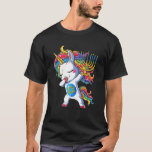 Hanukkah Dabbing Unicorn Jewnicorn Chanukah jüdisc T-Shirt<br><div class="desc">Hanukkah Dabbing Unicorn Jewnicorn Chanukah jüdischen Weihnachten.</div>
