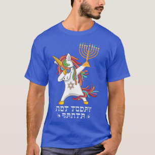 Hanukkah Dabbing Unicorn nicht heute Santa Jewnico T-Shirt