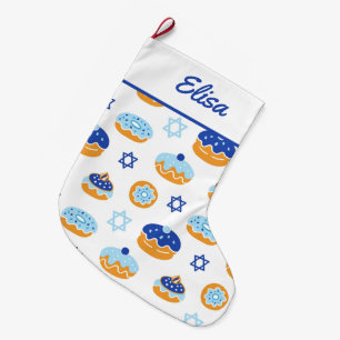 Hanukkah Dekorationen Jelly Donut Grosser Strumpf Großer Weihnachtsstrumpf