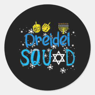 Hanukkah Dereidel Squad Chanukah Match Jew Runder Aufkleber