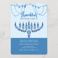 Hanukkah Dinner Party Einladung