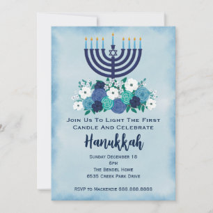 Hanukkah Dinner Party erste Nacht Formal Elegant Einladung