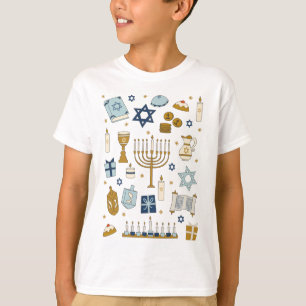 Hanukkah Doodles niedlicher illustrierter T - Shir T-Shirt