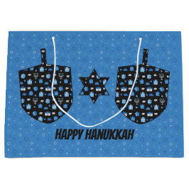 Hanukkah Dreidel Cutout Große Geschenktüte