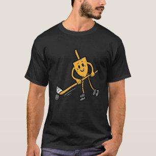 Hanukkah Dreidel Eishockey Chanukah jüdische Männe T-Shirt