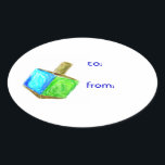 Hanukkah Dreidel Gift Tag Stickers<br><div class="desc">Diese drei Aufkleber sind der perfekte Weg,  um allen zu sagen,  dass dieses Geschenk von Ihnen ist! Set dein Geschenk in diesem Jahr auf der Hanukkah-Ausstellung auseinander.</div>