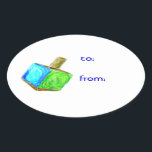 Hanukkah Dreidel Gift Tag Stickers<br><div class="desc">Diese drei Aufkleber sind der perfekte Weg,  um allen zu sagen,  dass dieses Geschenk von Ihnen ist! Set dein Geschenk in diesem Jahr auf der Hanukkah-Ausstellung auseinander.</div>