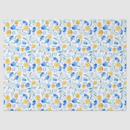 Hanukkah Dreidel Jüdisches Urlaubsmuster Wasserfar Seidenpapier