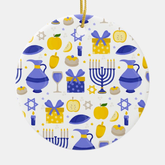 hanukkah dreidel menorah keramik ornament (Vorne)