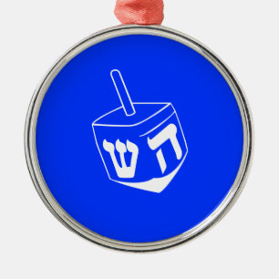 Hanukkah Dreidel-Ornament Silbernes Ornament