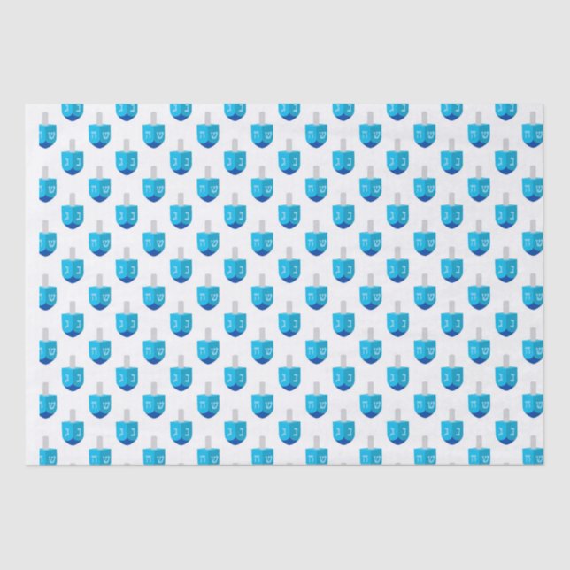 Hanukkah Dreidel Seidenpapier (Vorderseite)