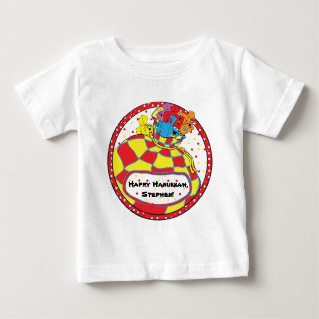 Hanukkah Dreidels Baby T - Shirt (Vorderseite)
