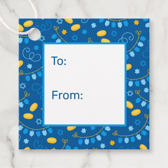 Hanukkah Dreidels bis Geschenkanhänger (Vorderseite)