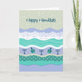 Hanukkah Dreidels Menorah Lace Scrapbook Look Card Feiertagskarte