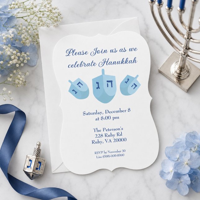 Hanukkah Dreidels Party Einladung (Von Creator hochgeladen)