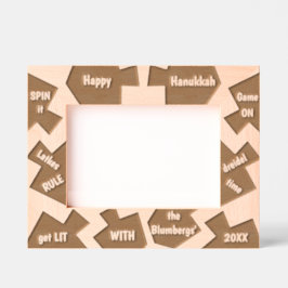 Hanukkah Dreidels Say Geätzte Rahmen