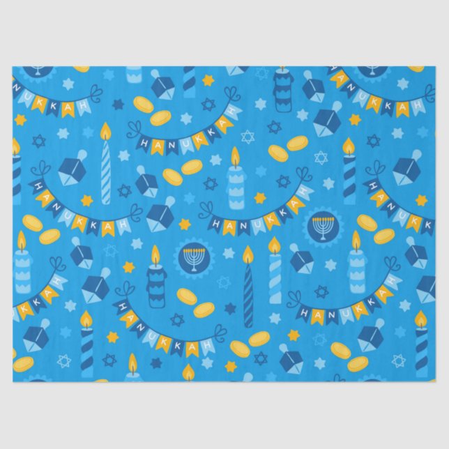 Hanukkah Dreidels Seidenpapier (Vorderseite)