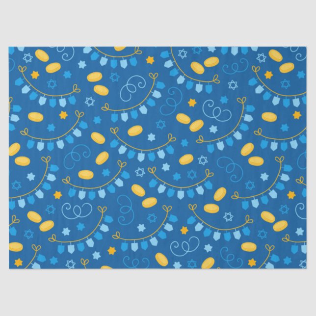 Hanukkah Dreidels Seidenpapier (Vorderseite)