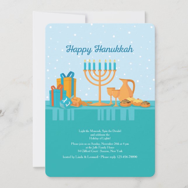 Hanukkah-Einladung Einladung (Vorderseite)