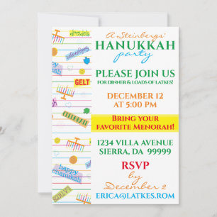 Hanukkah Einladung Party Design