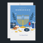 Hanukkah Elements Grußkarte<br><div class="desc">Senden Sie Urlaub Grüße an alle mit dieser festlichen Hanukkah Grußkarte. (Bild von Freepik). Die Karte lässt sich leicht mit Ihren Formulierungen, Schriftart und Schriftart anpassen. Nicht genau das, was Sie suchen? Alle unsere Produkte können auf Ihre Bedürfnisse zugeschnitten werden, ohne Aufpreis. Kontaktieren Sie uns einfach unter askcottonlamb@gmail.com. Die Abstimmung...</div>