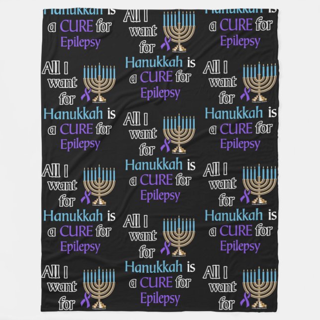 Hanukkah... Epilepsie Fleecedecke (Vorderseite)