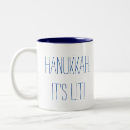 Hanukkah Es ist Lit Zweifarbige Tasse